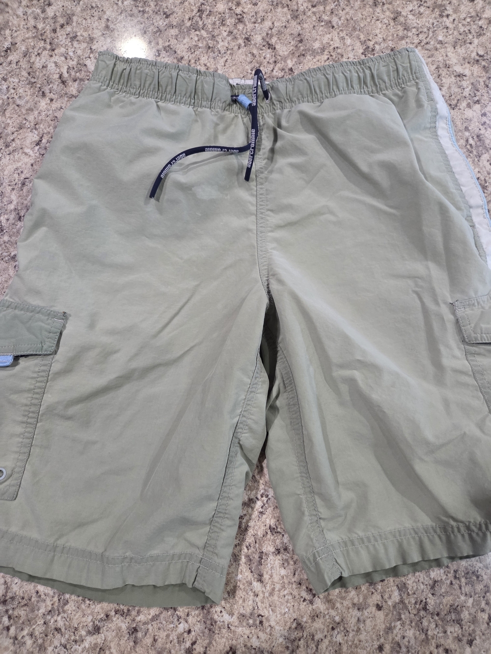Abercrombie & Fitch Light Olive Cargo Shorts Boys Size Large L EUC